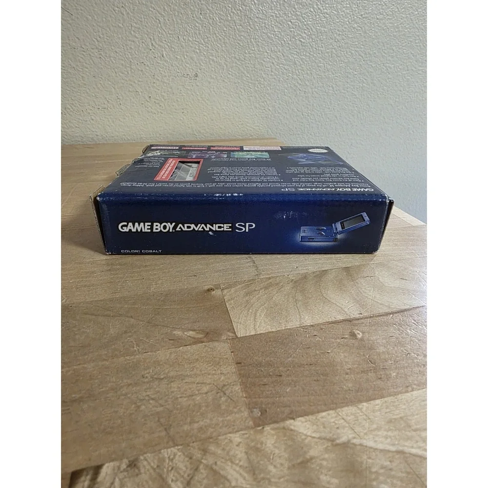 NINTENDO GAMEBOY SP Cobalt Blue Console w/BOX, MANUALS, Charger Tested Working